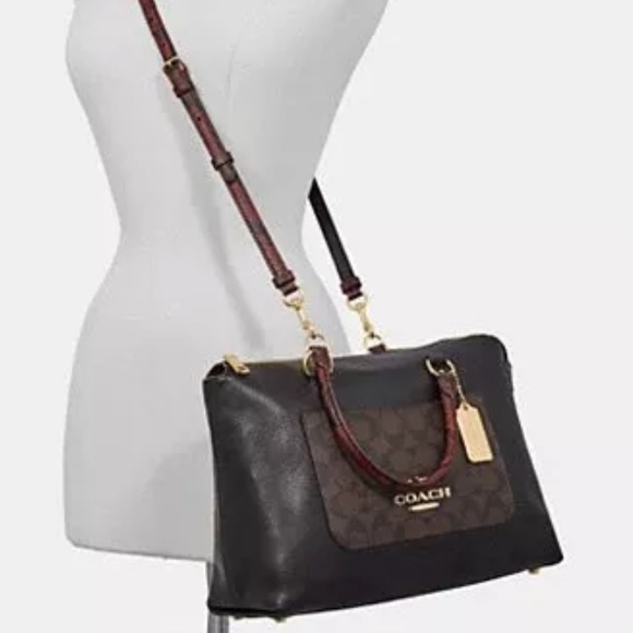 Authentic Coach leather signature canvas satchel - Picture 8 of 8